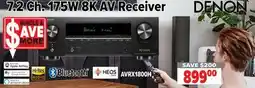 2001 Audio Video AVRX1800H DENON 7.2 Ch. 175W 8K AV Receiver High Res. Bluetooth offer
