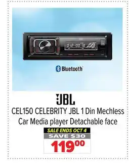2001 Audio Video CEL150 CELEBRITY JBL 1 Din Mechless Car Media player Detachable face offer