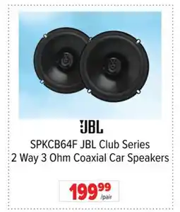 2001 Audio Video SPKCB64F JBL Club Series 2 Way 3 Ohm Coaxial Car Speakers offer