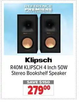 2001 Audio Video R40M KLIPSCH 4 Inch 50W Stereo Bookshelf Speaker offer