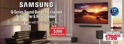 2001 Audio Video HWQ990H SAMSUNG Q-Series Sound Bar: 111.4 channel Subwoofer & Rear Speaker offer