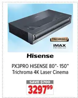 2001 Audio Video PX3PRO HISENSE 80-150 Trichroma 4K Laser Cinema offer