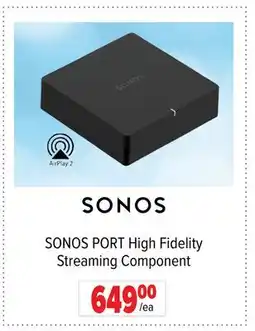 2001 Audio Video SONOS PORT High Fidelity Streaming Component offer