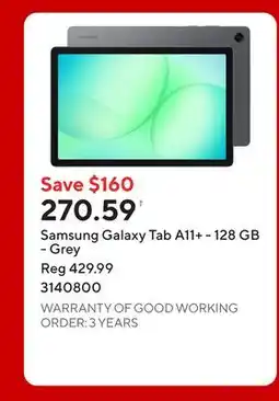 Staples Samsung Galaxy Tab A11+ - 128 GB - Grey offer