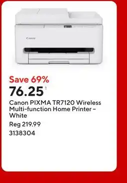 Staples Canon PIXMA TR7120 Wireless Multi-function Home Printer – White offer
