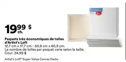 Michaels Paquets très économiques de toiles d'Artist's Loft offer