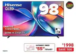 Visions Electronics Hisense QLED 98" QD5N 4K Smart TV offer
