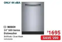 Visions Electronics Bosch 24" 500 Series Dishwasher offer