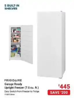 Visions Electronics Frigidaire Garage Ready Upright Freezer offer