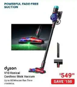 Visions Electronics dyson V10 Konical Cordless Stick Vacuum offer