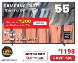 Visions Electronics Samsung QLED The Frame offer