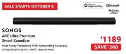 Visions Electronics Sonos arc ultra premium smart soundbar offer