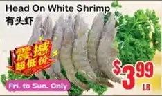 Oceans Fresh Food Market Head On White Shrimp offer