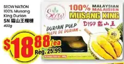 Btrust Supermarket Seow nation musang king durian pulp offer