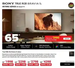 Visions Electronics Sony True RGB Bravia 7 offer