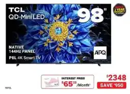 Visions Electronics Tcl qd-mini led p8l 4k smart tv offer