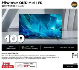 Visions Electronics Hisense QLED Mini-LED 4K Smart TV offer