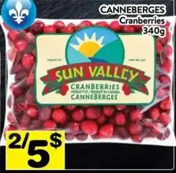Supermarché PA Sun Valley cranberries offer