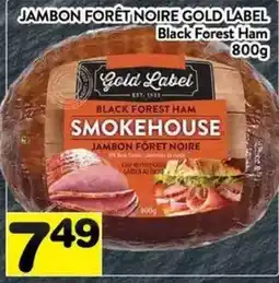 Supermarché PA Gold Label black forest ham smokehouse offer