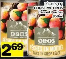 Supermarché PA Oros canned peaches offer