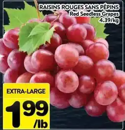 Supermarché PA Red Seedless Grapes offer