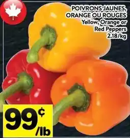 Supermarché PA Yellow, Orange or Red Peppers offer