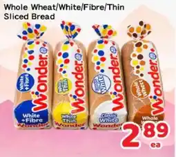 Oceans Fresh Food Market Wonder whole wheat/white/fibre/thin sliced bread offer