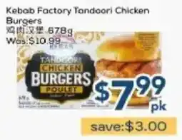 Oceans Fresh Food Market Kebab Factory tandoori chicken burgers offer