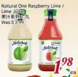 Tone Tai Supermarket Natural One Raspberry Lime / Lime Juice offer