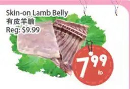 Fresh Palace Supermarket Skin-on Lamb Belly offer