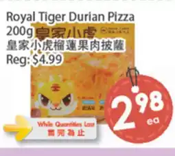 Fresh Palace Supermarket Royal Tiger Durian Pizza offer