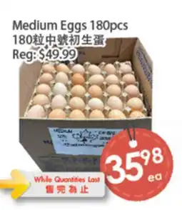 Fresh Palace Supermarket Medium Eggs 180pcs offer