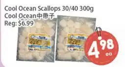 Fresh Palace Supermarket Cool Ocean Scallops 30/40 offer
