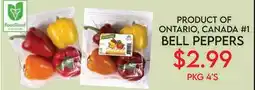 Fiesta Farms PRODUCT OF ONTARIO, CANADA #1 BELL PEPPERS offer