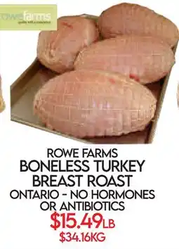 Fiesta Farms ROWE FARMS BONELESS TURKEY BREAST ROAST offer