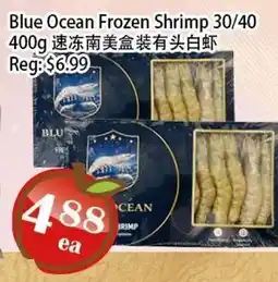 Food Depot Supermarket Blue Ocean Frozen Shrimp 30/40 offer