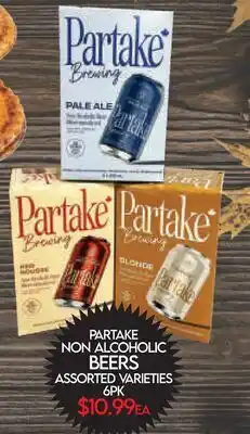 Fiesta Farms PARTAKE NON ALCOHOLIC BEERS offer