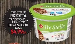 Fiesta Farms TRE STELLE RICOTTA TRADITIONAL, LIGHT OR EXTRA SMOOTH offer