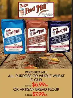 Fiesta Farms BOB'S RED MILL ALL PURPOSE OR WHOLE WHEAT FLOUR offer
