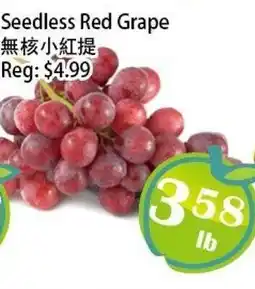 Food Depot Supermarket Seedless Red Grape offer