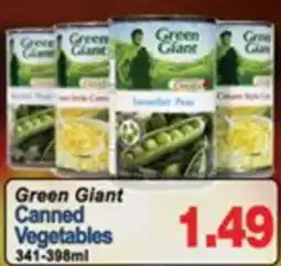 Concord Food Centre & Oak Ridges Food Market Green Giant canned vegetables offer