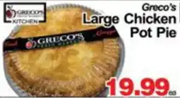 Concord Food Centre & Oak Ridges Food Market Greco's large chicken pot pie offer