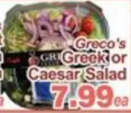 Concord Food Centre & Oak Ridges Food Market Greco's Greek or Caesar Salad offer