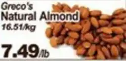 Concord Food Centre & Oak Ridges Food Market Greco's natural almond offer