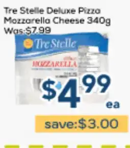 Oceans Fresh Food Market Tre Stelle Deluxe Pizza Mozzarella Cheese offer