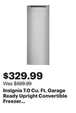 Best Buy Insignia 7.0 Cu. Ft. Garage Ready Upright Convertible Freezer (NS-UZ70SS4-C) - Only at Best Buy offer