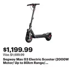 Best Buy Segway Max G3 Electric Scooter (2000W Motor/ Up to 80km Range/ 45km/h Top Speed) offer