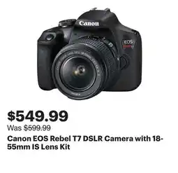 Best Buy Canon EOS Rebel T7 DSLR Camera with 18-55mm IS Lens Kit offer