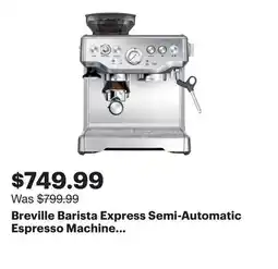 Best Buy Breville Barista Express Semi-Automatic Espresso Machine Bean-to-Cup - Stainless Steel offer