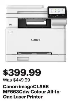 Best Buy Canon imageCLASS MF663Cdw Colour All-In-One Laser Printer offer